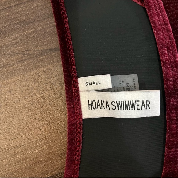 Hoaka Swimwear Val Wine Velvet Bikini Set - Picture 8 of 8